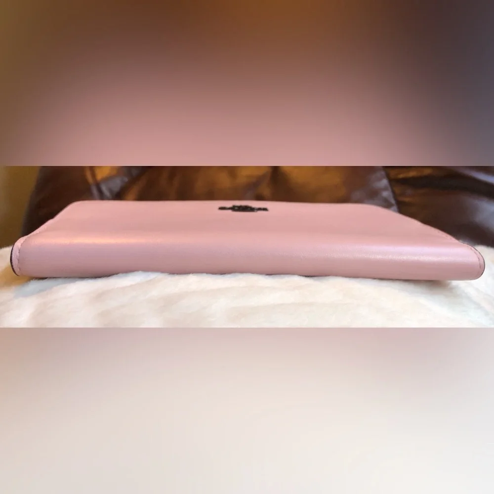 Coach Light Pink Women's All Leather Wallet - Picture 6 of 10